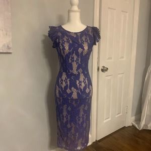 XOXO Sexy Blue Lace Dress